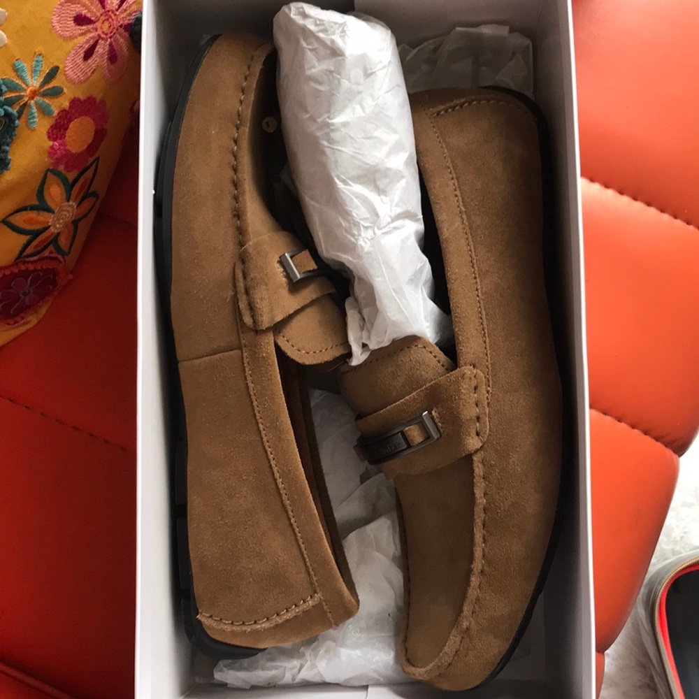 Calvin Klein Mackson suede driving loafers